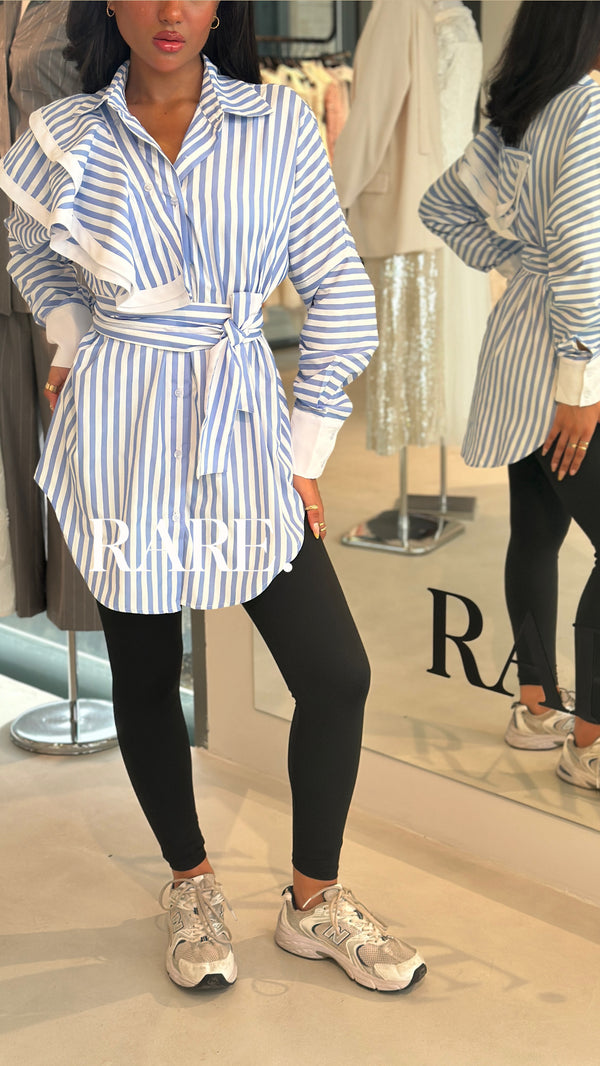 STRIPPED LOOSE SHIRT قميص