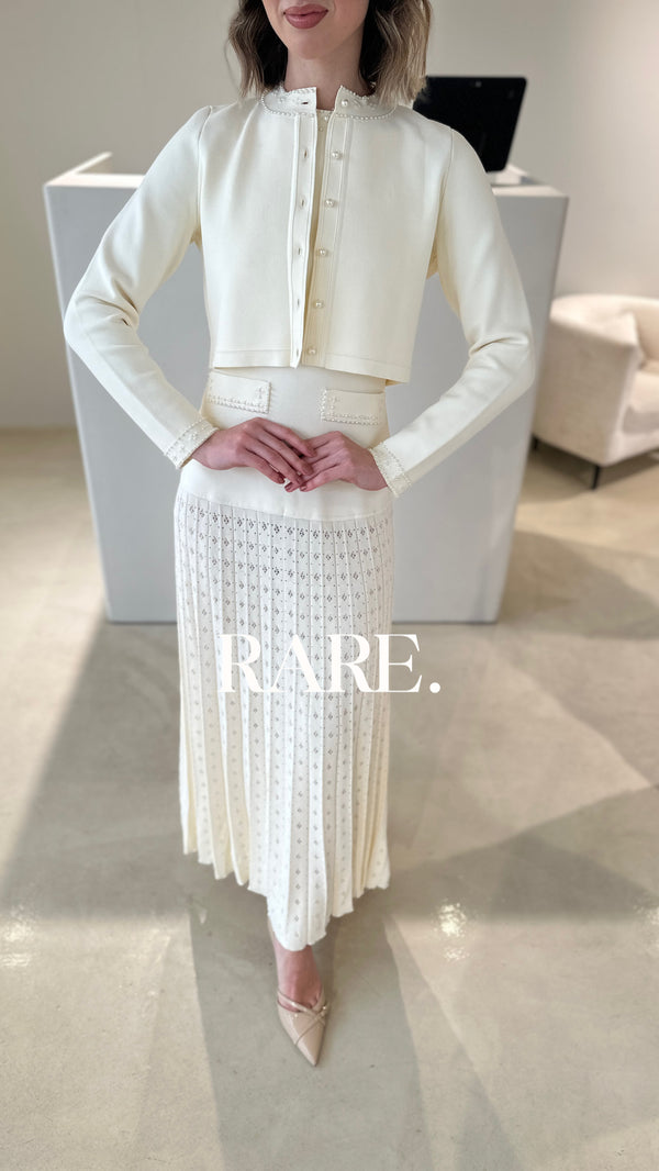 SANDRO LONG DRESS WITH PEARL