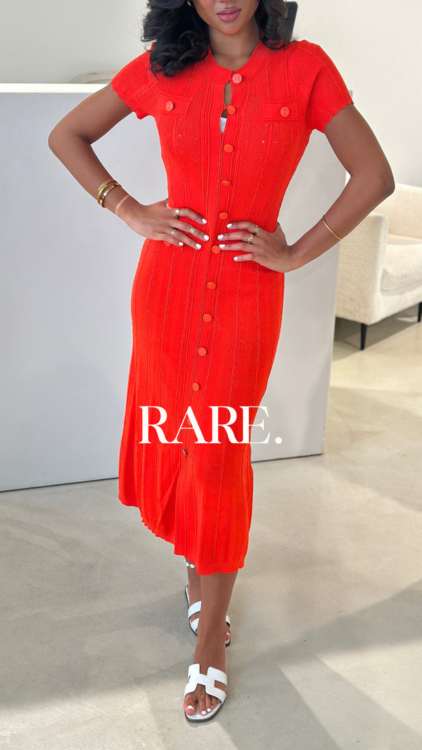 ELEGANT BUTTONS DRESS فستان