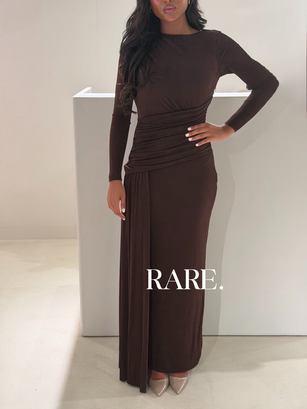 LONG SLEEVE RUCHED DRAPED