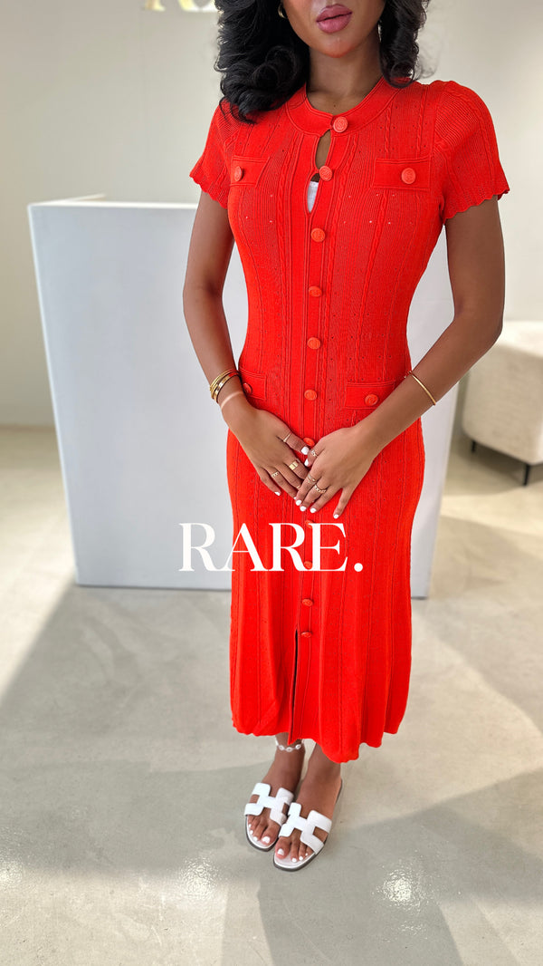ELEGANT BUTTONS DRESS فستان