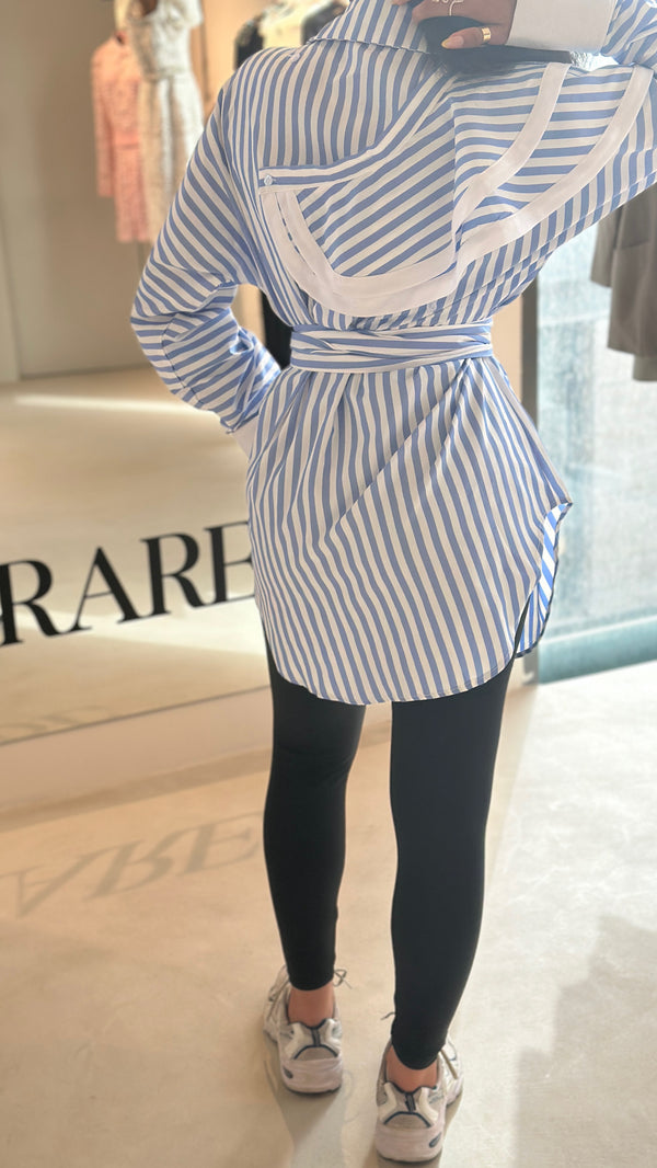 STRIPPED LOOSE SHIRT قميص