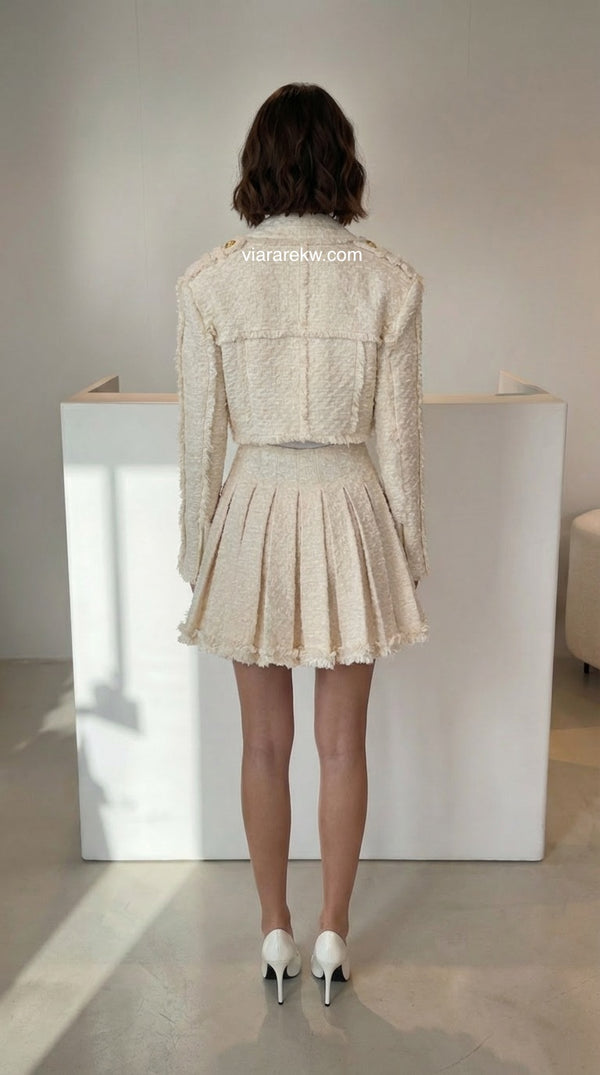 Tweed Cropped Set طقم