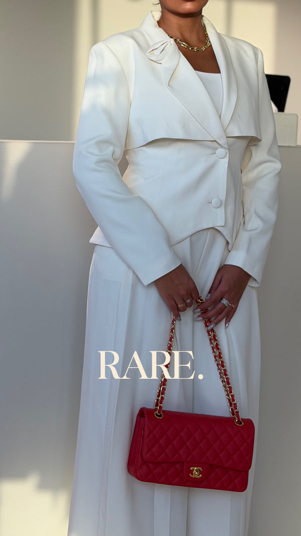 BLAZER PANTS SUIT W/FLOWER