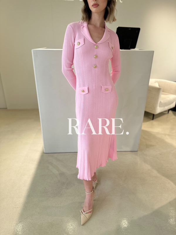 SANDRO DRESS WITH GOLD BUTTONS