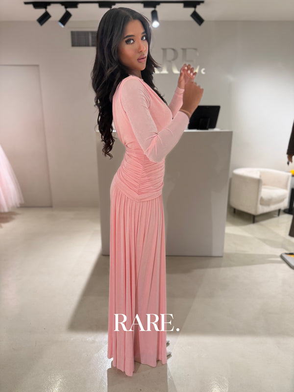 LONG SLEEVE RUCHED DRAPED