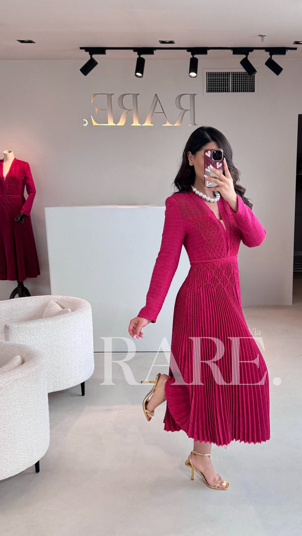 AMARA KNIT MIDI DRESS فستان