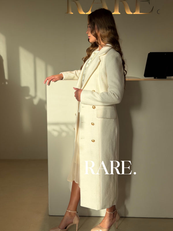 LONG DOUBLE BREASTED WOOL COAT