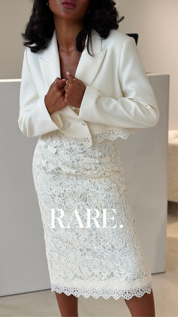 CROP BLAZER SKIRT SET