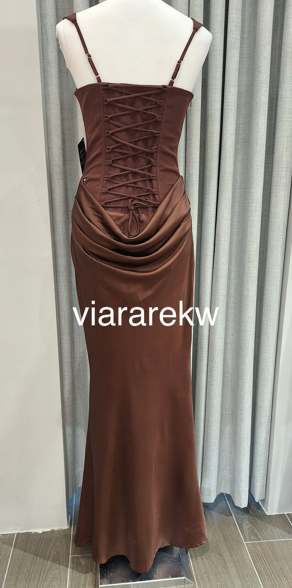 NOIR SATIN DRESSفستان