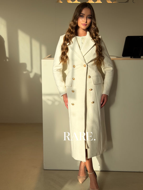 LONG DOUBLE BREASTED WOOL COAT