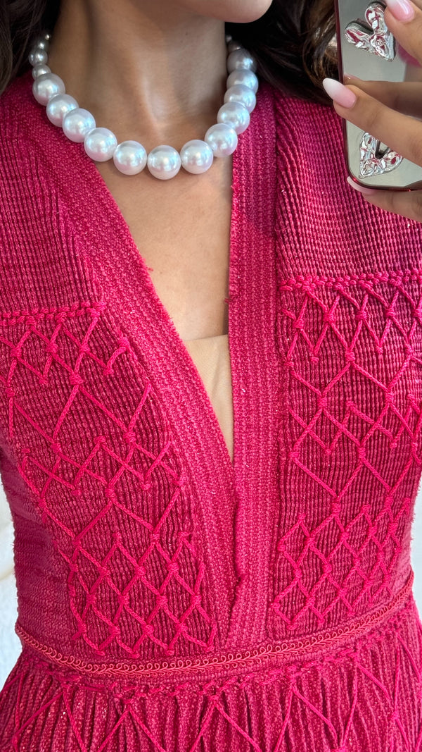 AMARA KNIT MIDI DRESS فستان