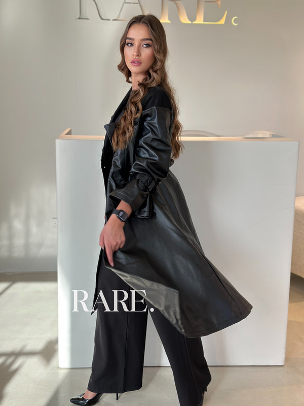 LEATHER TRENCH COAT