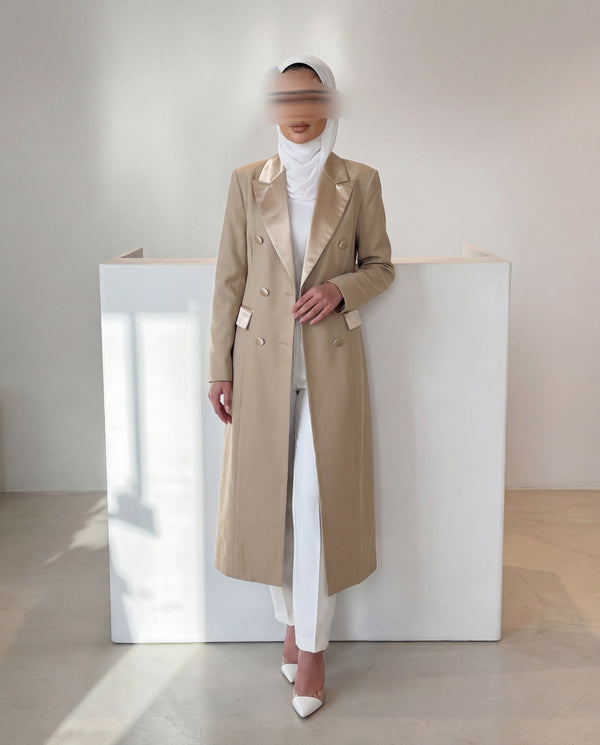 TAILORED DOUBLE BREASTED COAT كوت