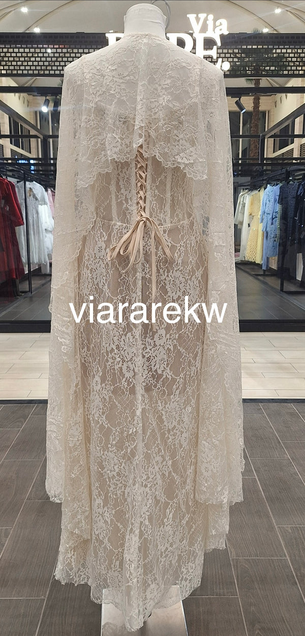 STATEMENT CAPE DRESS فستان