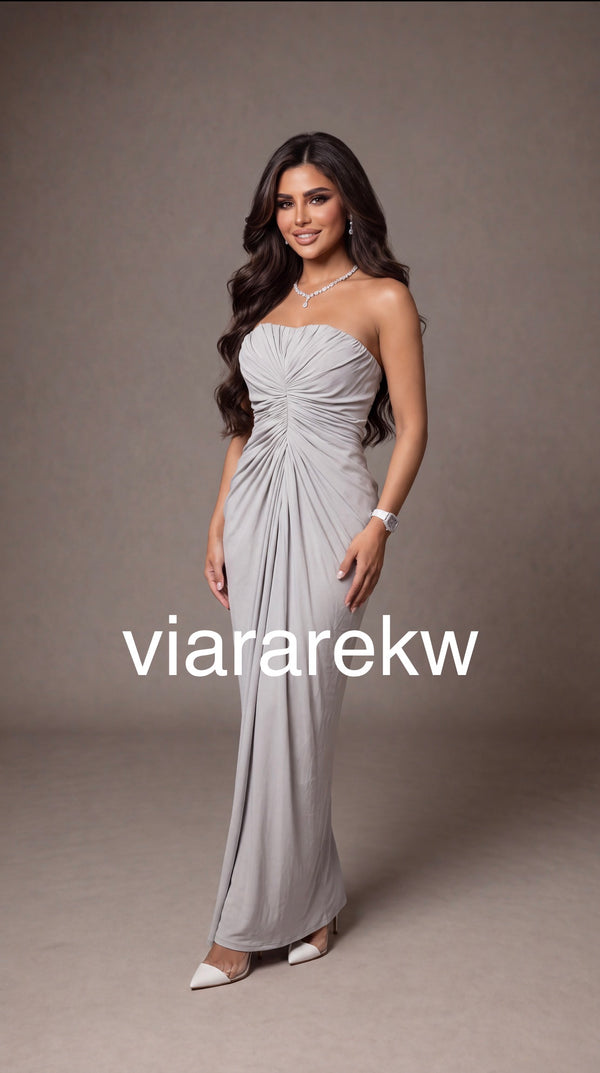 POISED RUCHED DRESSفستان