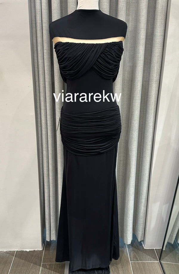 DRAPED LONG DRESSفستان