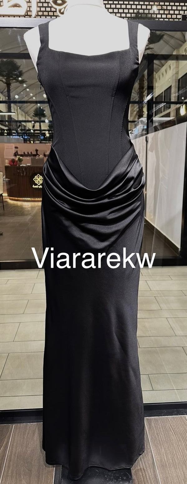 NOIR SATIN DRESSفستان