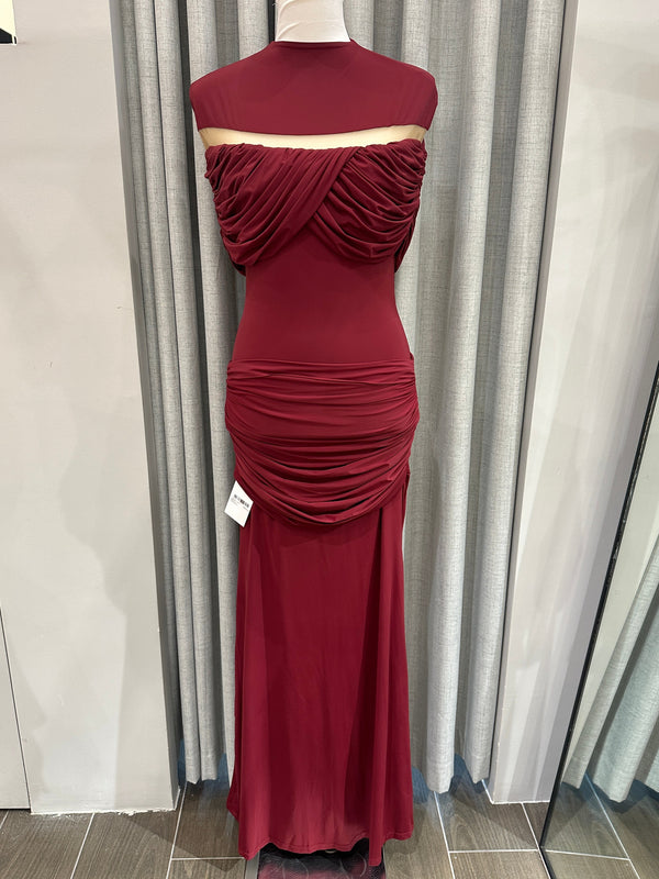 DRAPED LONG DRESSفستان