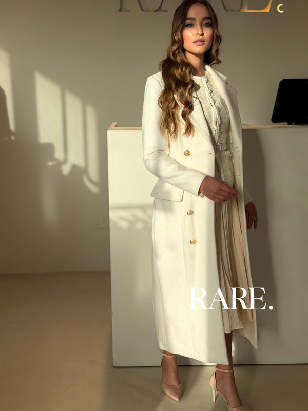 LONG DOUBLE BREASTED WOOL COAT