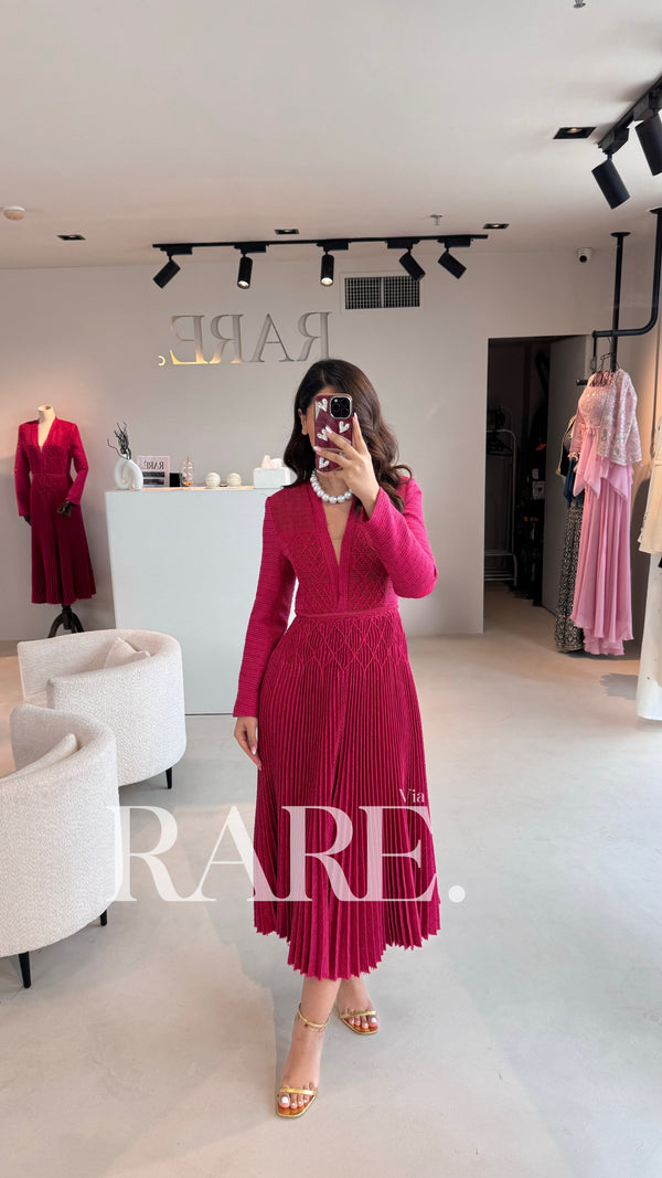 AMARA KNIT MIDI DRESS فستان