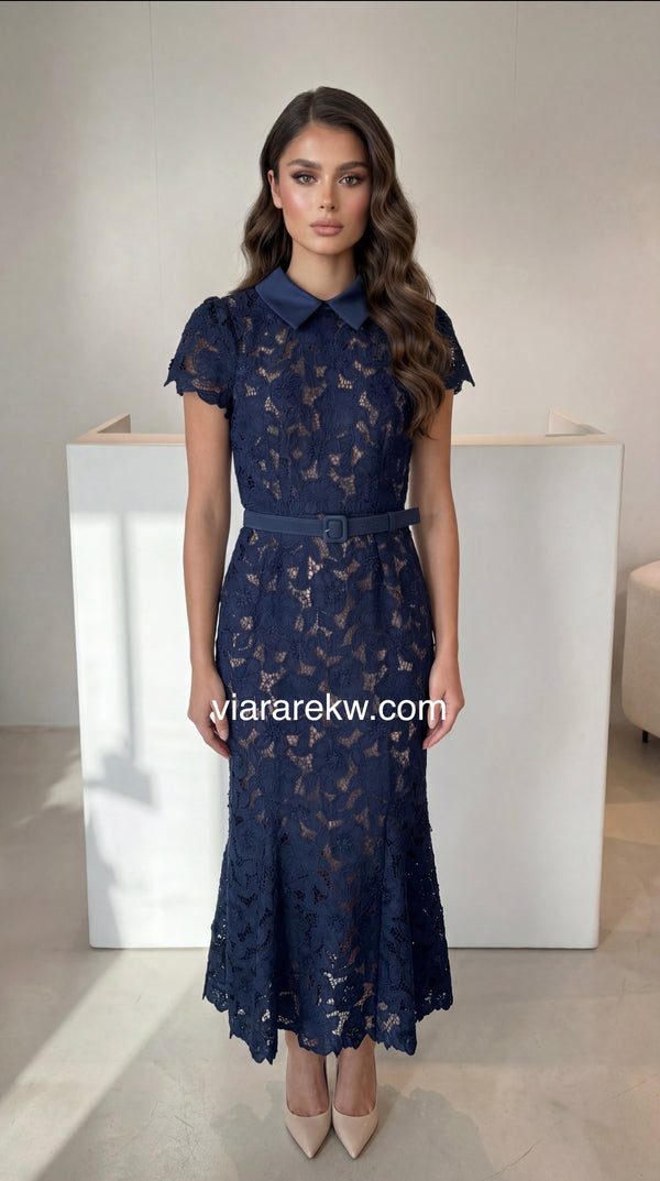 BLUE FLOWER DRESSفستان