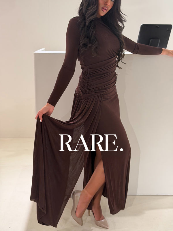 LONG SLEEVE RUCHED DRAPED