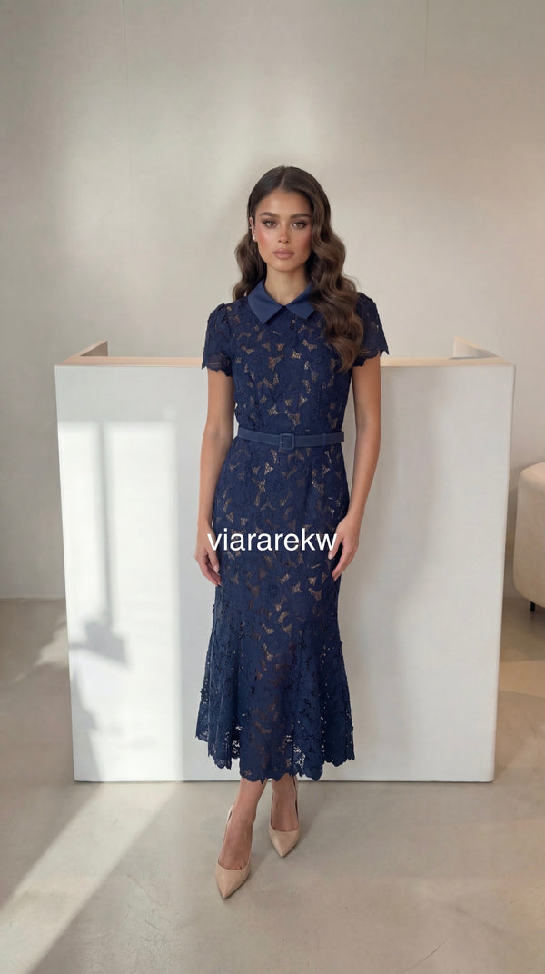 BLUE FLOWER DRESSفستان