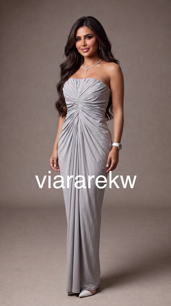 POISED RUCHED DRESSفستان