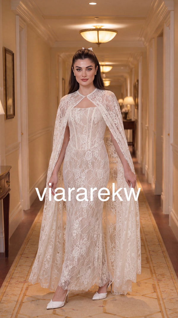 STATEMENT CAPE DRESS فستان