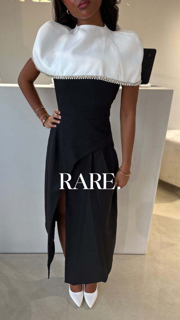 DRESS WITH CRYSTAL CAPE