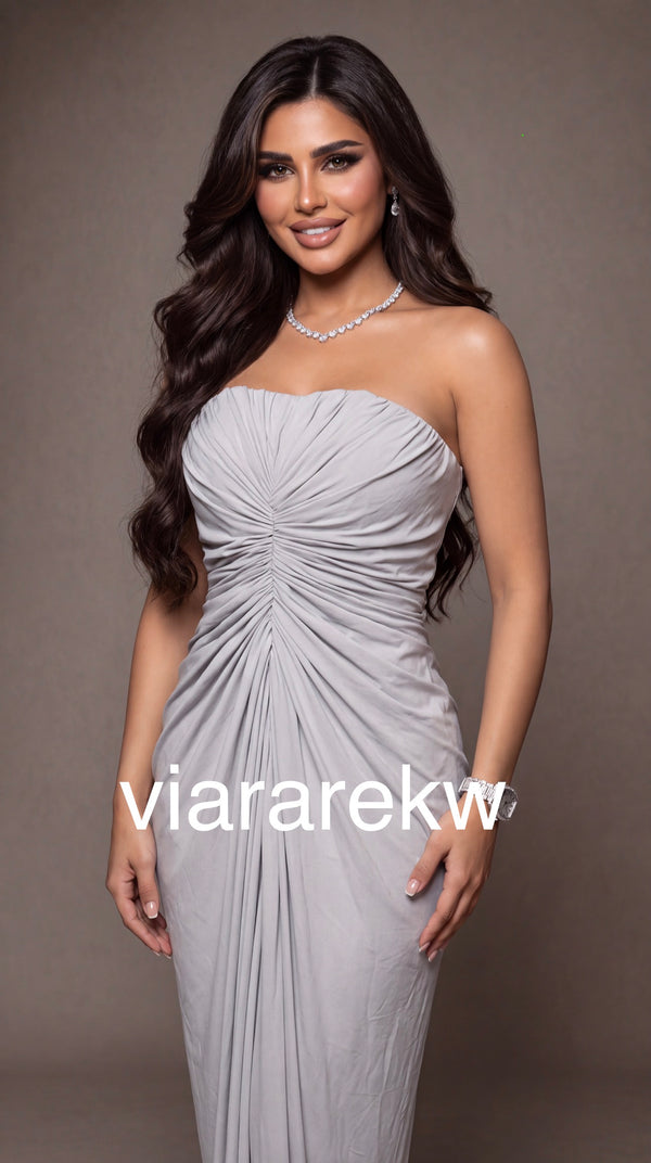 POISED RUCHED DRESSفستان