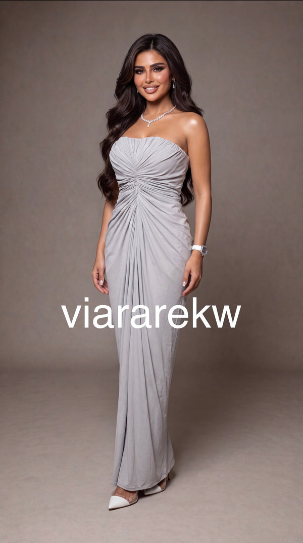 POISED RUCHED DRESSفستان