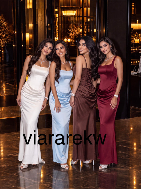 NOIR SATIN DRESSفستان