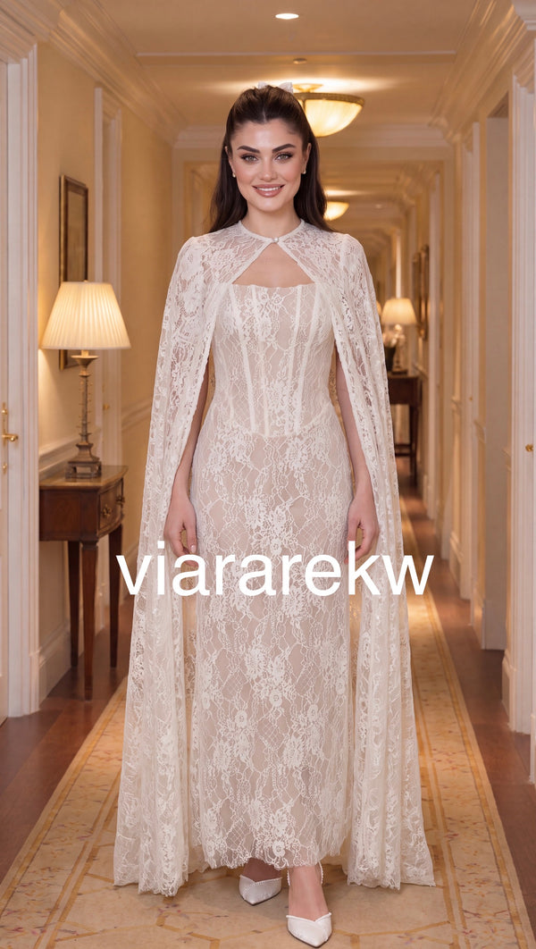 STATEMENT CAPE DRESS فستان