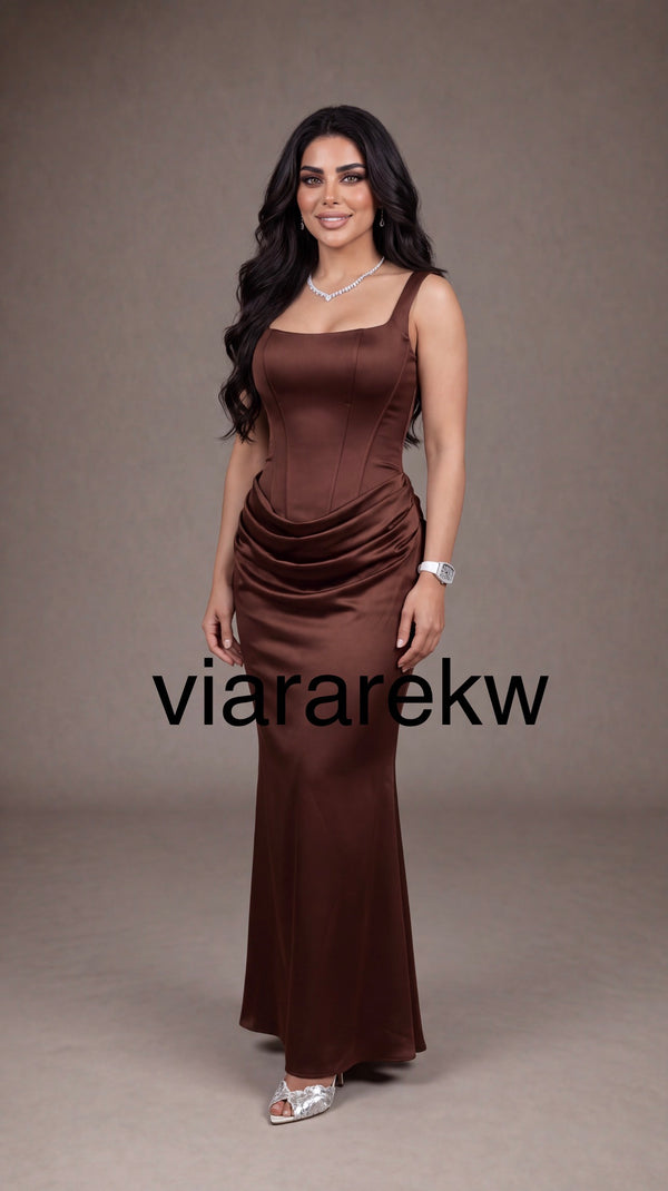 NOIR SATIN DRESSفستان