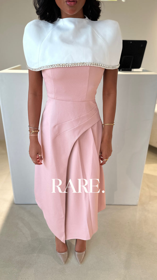 DRESS WITH CRYSTAL CAPE