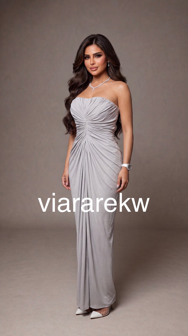 POISED RUCHED DRESSفستان