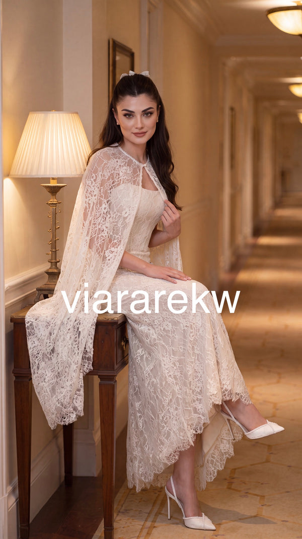 STATEMENT CAPE DRESS فستان