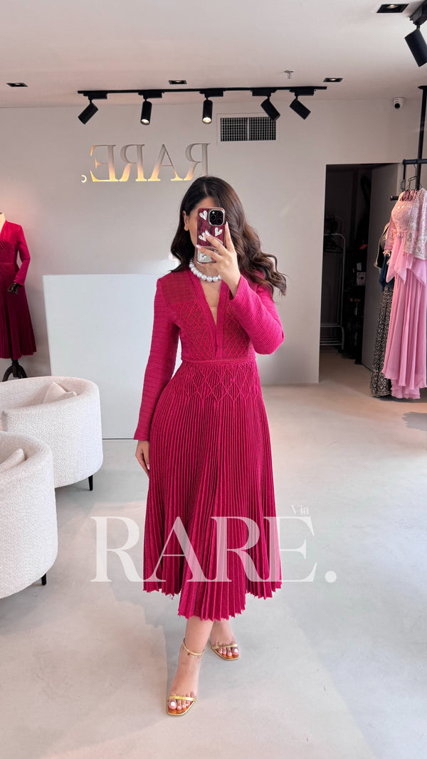AMARA KNIT MIDI DRESS فستان
