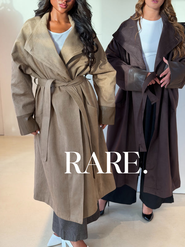 SUEDE LONG COAT