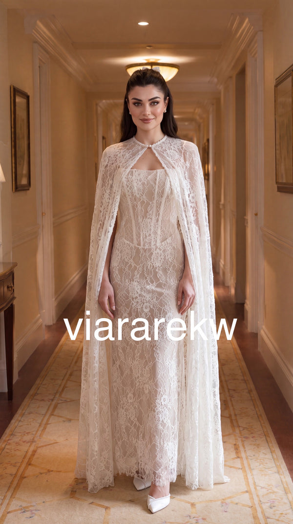STATEMENT CAPE DRESS فستان