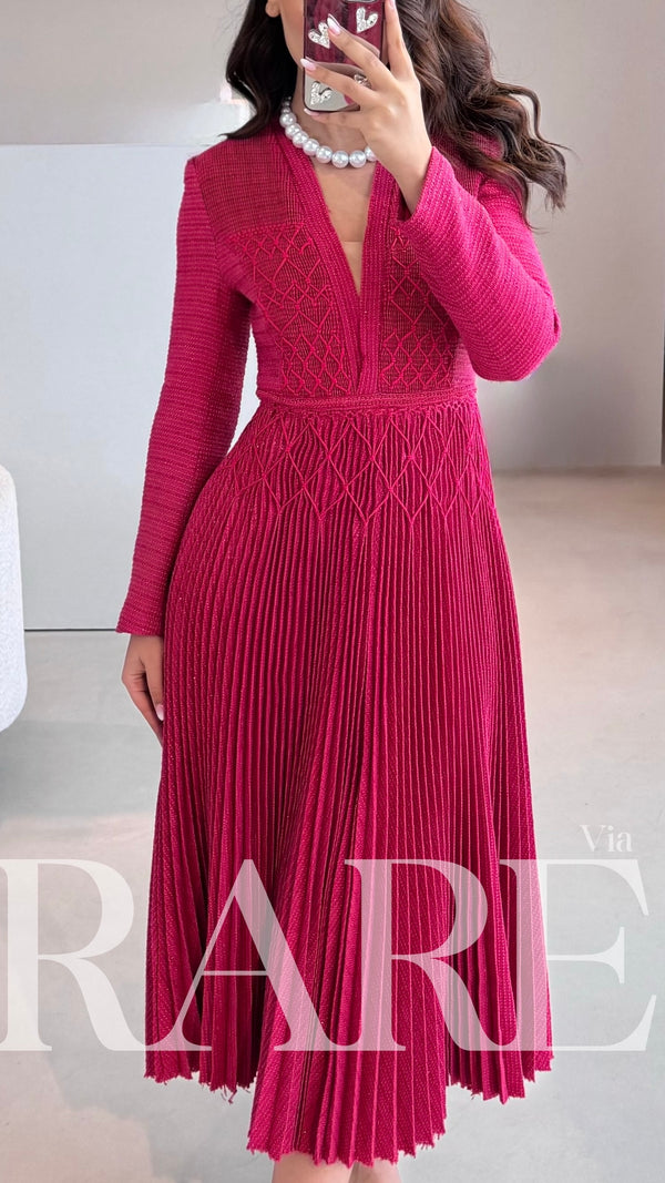 AMARA KNIT MIDI DRESS فستان