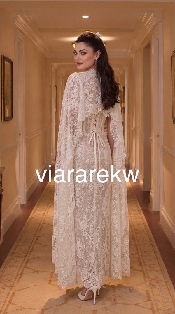 STATEMENT CAPE DRESS فستان