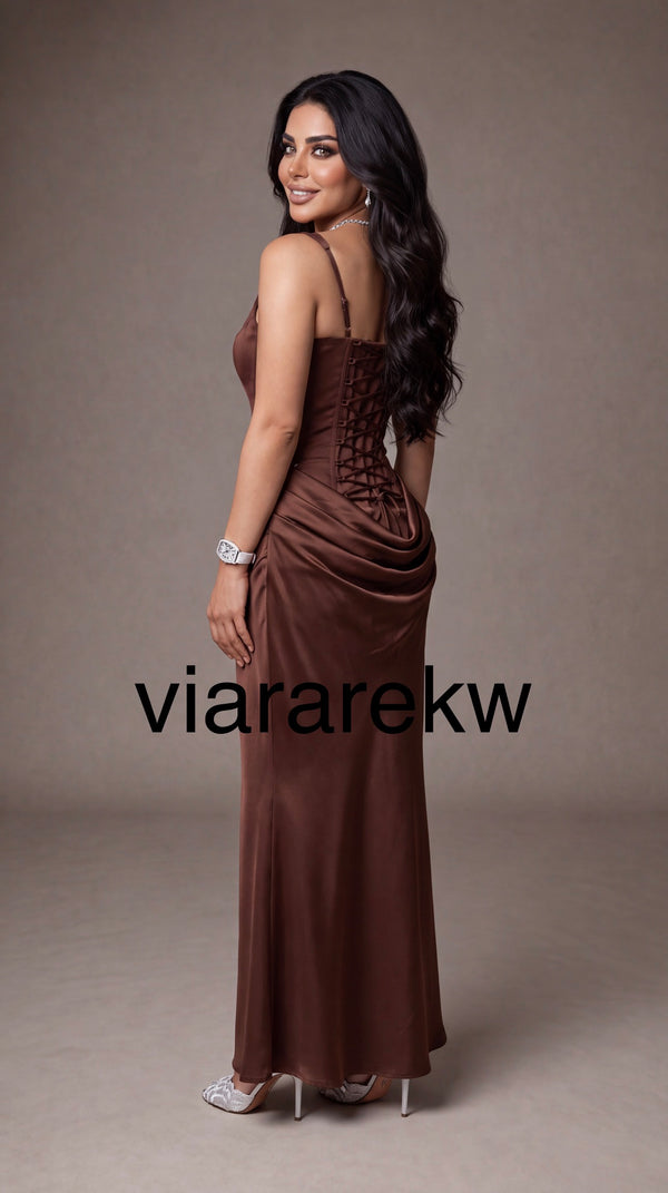 NOIR SATIN DRESSفستان