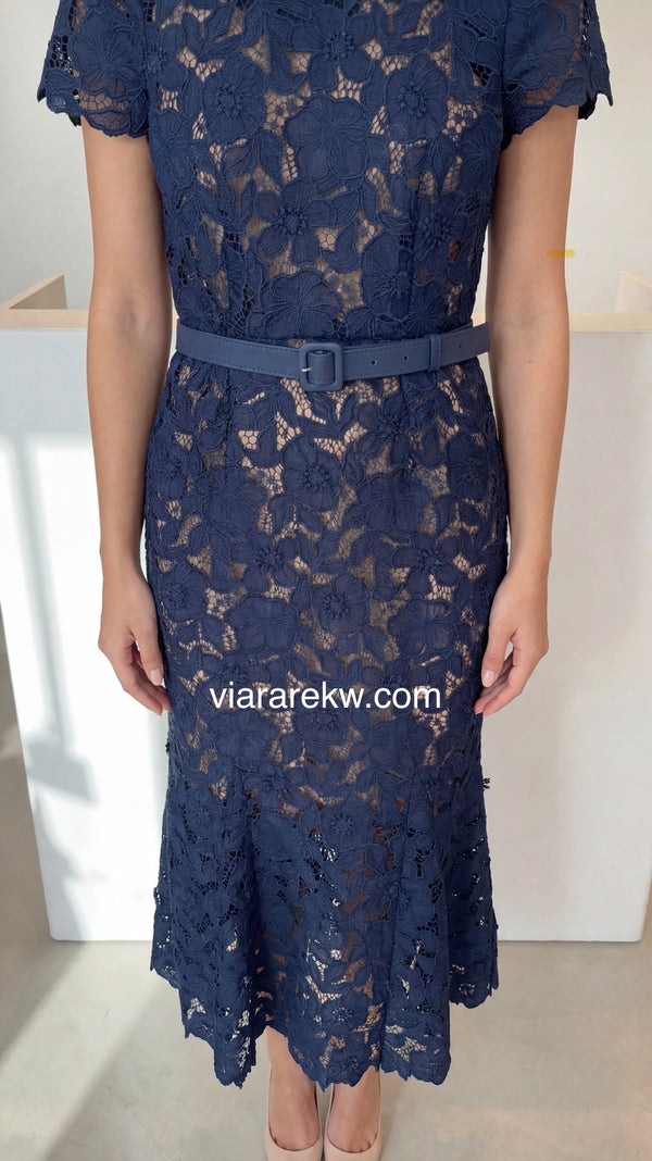 BLUE FLOWER DRESSفستان