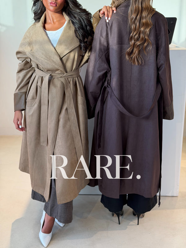 SUEDE LONG COAT