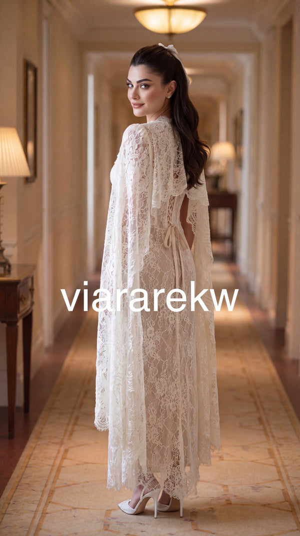 STATEMENT CAPE DRESS فستان