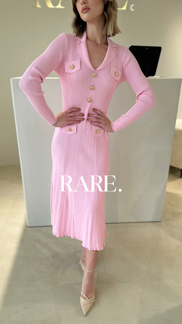 SANDRO DRESS WITH GOLD BUTTONS