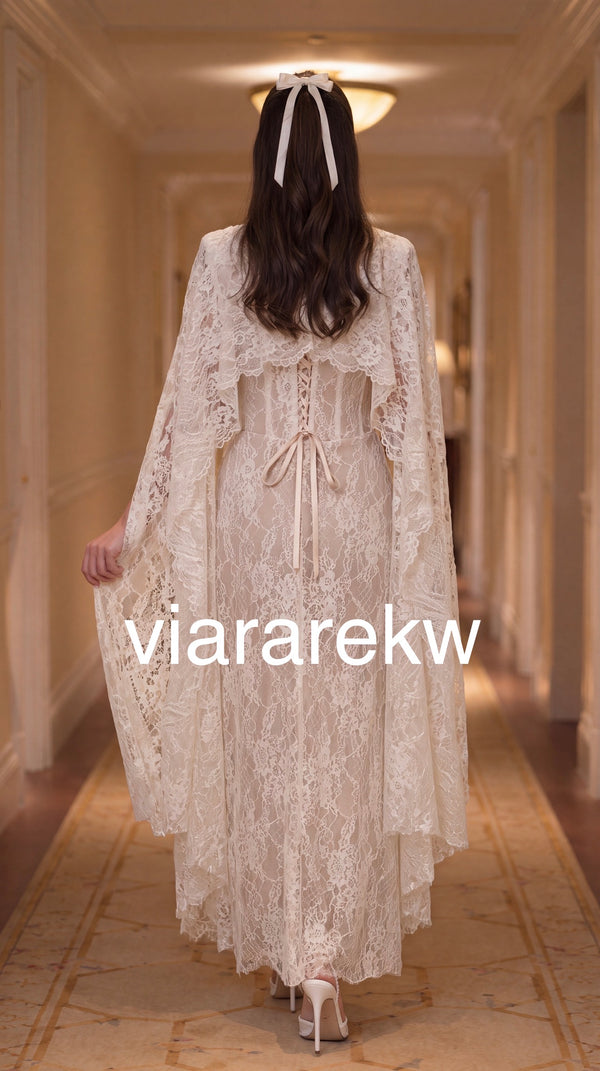 STATEMENT CAPE DRESS فستان